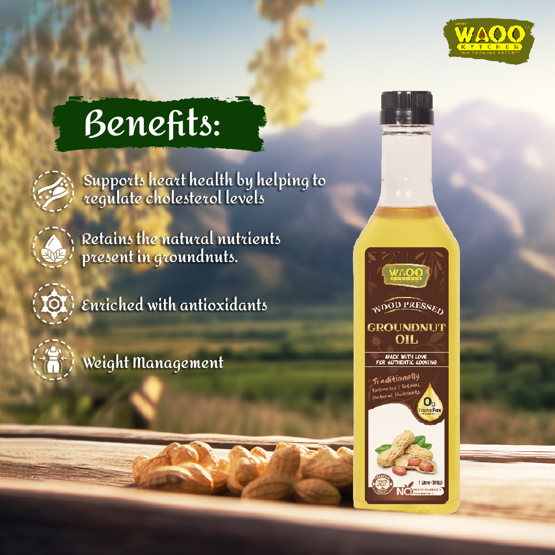 Wood Pressed Groundnut Oil